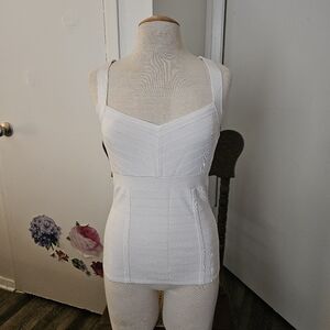 WHITE HOUSE BLACK MARKET Sleeveless Bodycon Tank Top Rayon Women S EUC